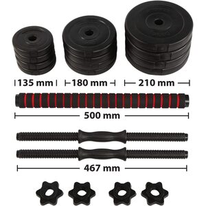 Adjustable Dumbbells Weights Home Gym Equipment - Black by Kelly Weights