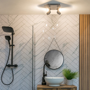 Benton Grey 4 Way Bathroom Ceiling Square Spotlight - Grey by ValueLights