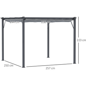 Outsunny Pergola Gazebo Awning Canopy Sun Shade by Outsunny