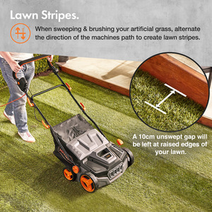 1800W Electric Artificial Grass Brush - Grey by VonHaus