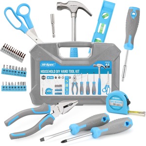 Hi-Spec 42 Piece Household Hand Tool Kit Set - Blue by Hi-Spec