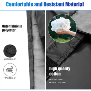 Costway Camping Sleeping Bag Double Sleeping Bag - Black + Gray by Costway