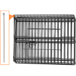 8 Panel Foldable Dog Playpen - Black / 61cm by Yaheetech