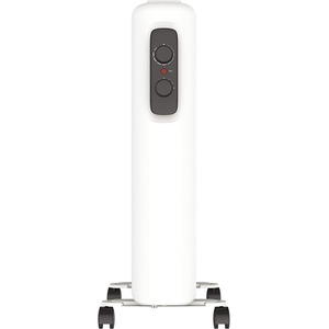 Oil Filled Electric Heater with Adjustable Thermostat - White / 51cm by Mylek