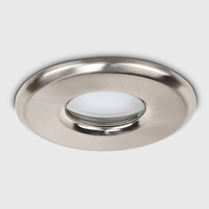 Bathroom IP65 Rated Brushed Chrome GU10 Recessed Ceiling Downlight - Brushed Chrome by ValueLights