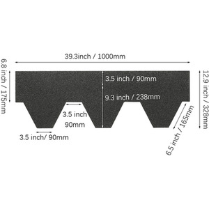 18Pcs Hexagonal Asphalt Roofing Shingles - Black by Livingandhome