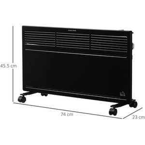 HOMCOM Convector Radiator Heater - Black by HOMCOM