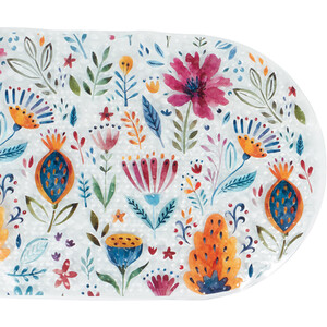 Floral Printed PVC Bath Mat - Mutlicolour