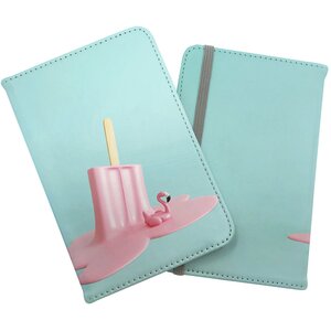 Flamingo Ice Cream Passport Cover - Pink by Warren Reed - Designer