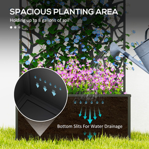 Outsunny Garden Bed with Privacy Screen by Outsunny