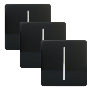 1 Gang 2 Way 10Amp Screwless Long Rocker Switch - Black / 3 by Trendiswitch