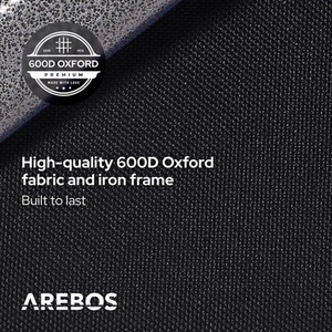 Folding Handcart with Roof, Luxury Handcart - Black by Arebos