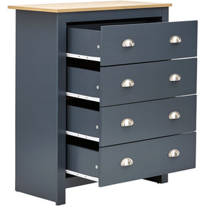 Lancaster Four Piece Bedroom Set - Slate Blue by GFW