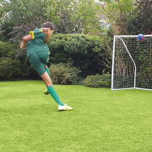 Charles Bentley 7ft x 5ft Metal Football Goal - White by Charles Bentley