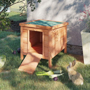PawHut Wooden Pet Hutch Small Animal House by PawHut