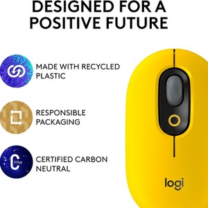 Logitech POP Mouse Wireless Mouse with Customizable Emojis - Yellow by Logitech