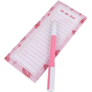 Let's Dance Magnetic Note Pad with Pen - Pink