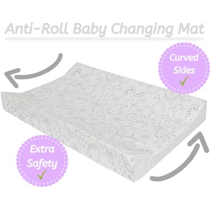 Anti-Roll Wedge Baby Changing Mat - Stars and Swirls / Stars and Swirls by Babycurls