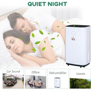 HOMCOM 16L Day 4L Portable Quiet Dehumidifier Home Laundry - White by HOMCOM