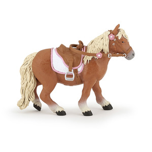 PAPO Horses and Ponies Shetland Pony with Saddle Toy Figure - Brown by PAPO