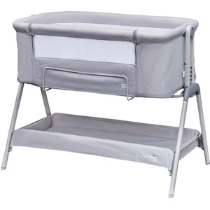 Snoozie Bedside Crib Antarctica Grey - Grey by Kinder Valley