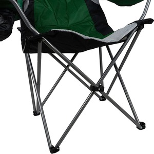 Folding Camp Chair Padded High Back - Green / 1 by HyFive
