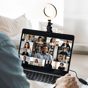 Desk Laptop Ring Light with Tripod Stand - Black by Livingandhome