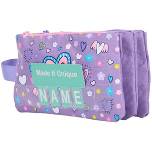 Purple Heart Personalised Pencil Case