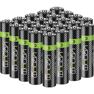 2100mAh High Capacity Rechargeable AA Batteries (Pack of 24) - Black by Venom