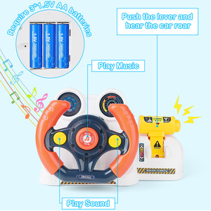 Car Simulation Steering Wheel Racing Tracks Educational Toy - multi-coloured