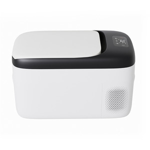 Compressor Car Refrigerator with Display - White & Black / 33.2cm by Livingandhome