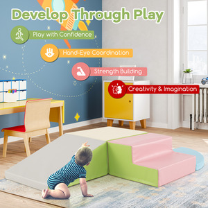 Kids Soft Toy Set Building Blocks Structures Set by Costway