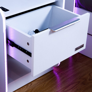 X Rocker Electra Bedside Table with Wireless Charging and Neo Motion - WHITE by X Rocker