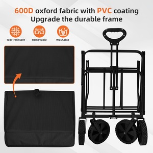 Foldable Garden Trolley - Black by Alivio