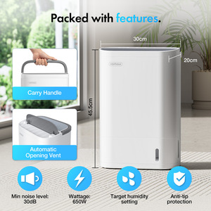 Desiccant Dehumidifier 7L per Day - White by VonHaus