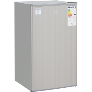 HOMCOM 91 Litre Freestanding Under Counter Fridge Lockable - Silver by HOMCOM