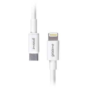 MFI Lightning to USB-C Charging Cable 1M - White by Groov-e
