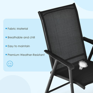 Set of 4 Folding Garden Chairs by Costway