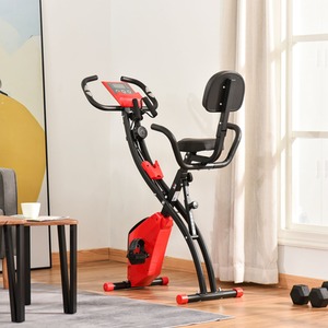HOMCOM 2-in-1 Upright Exercise Bike - Red by HOMCOM