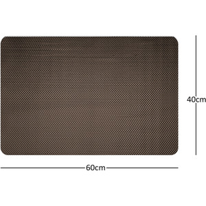 Reversible Dual-Colour PVC Shower Mat - Grey/Brown / 60cm x 40cm by Nicoman