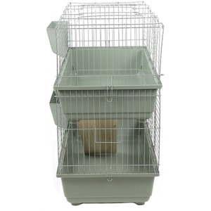 Indoor Cage 80cm Beige 2 Tiers Animal New Small Pet - Silver by Little Friends