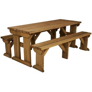 Aspen Wooden Patio Furniture - Rustic brown / 240cm by Arbor Garden Solutions