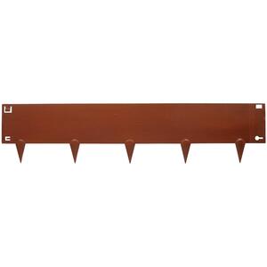 5pc Steel Lawn Edging Set - 5m x 16cm - Brown by Harbour Housewares