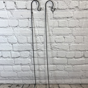 Shepherds Crook Black Metal Garden Border Hooks - Black / 6 by Selections