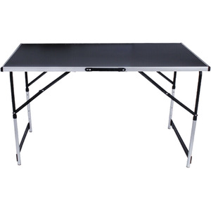 Foldable Table, Adjustable Height Heavy Duty Folding Table - Black by Groundlevel