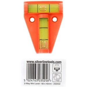 Silverline UV-Resistant Even Surface Measuring 2-Way Mini Level Tool - Buy 1 by Silverline