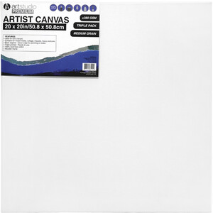 Pack of Three Art Studio Premium Artists Canvases by Art Studio