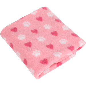 Paw and Heart Fleece Blanket