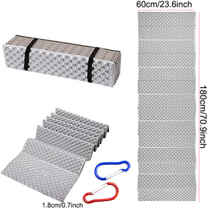 Foldable EVA Foam Camping Sleeping Mat - Silver
