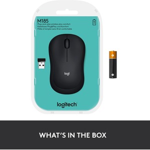 Logitech M185 Wireless Mouse Black - Black by Logitech